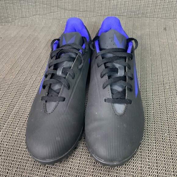 Adidas X Speedflow.4 Turf Soccer Shoes Size 8 Black & Blue Synthetic Mens - Picture 3 of 9